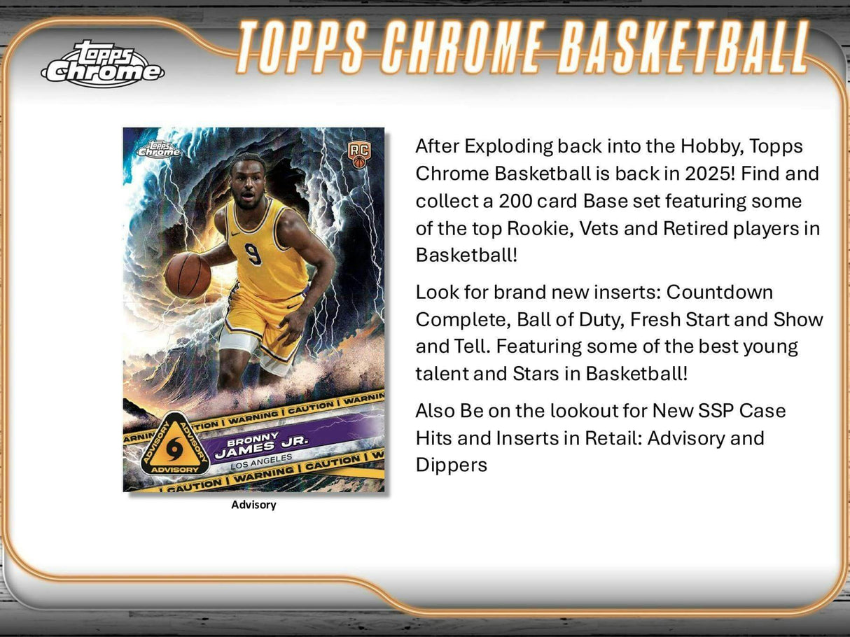 2024/25 Topps Chrome Basketball 8-Pack Blaster Box