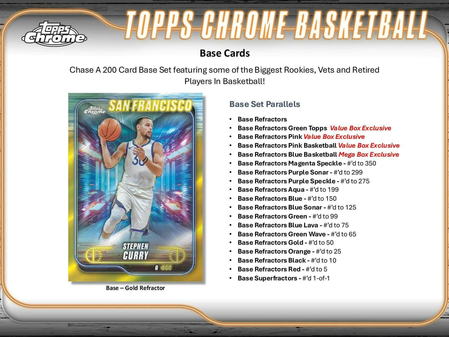 2024/25 Topps Chrome Basketball Mega 20-Box Case