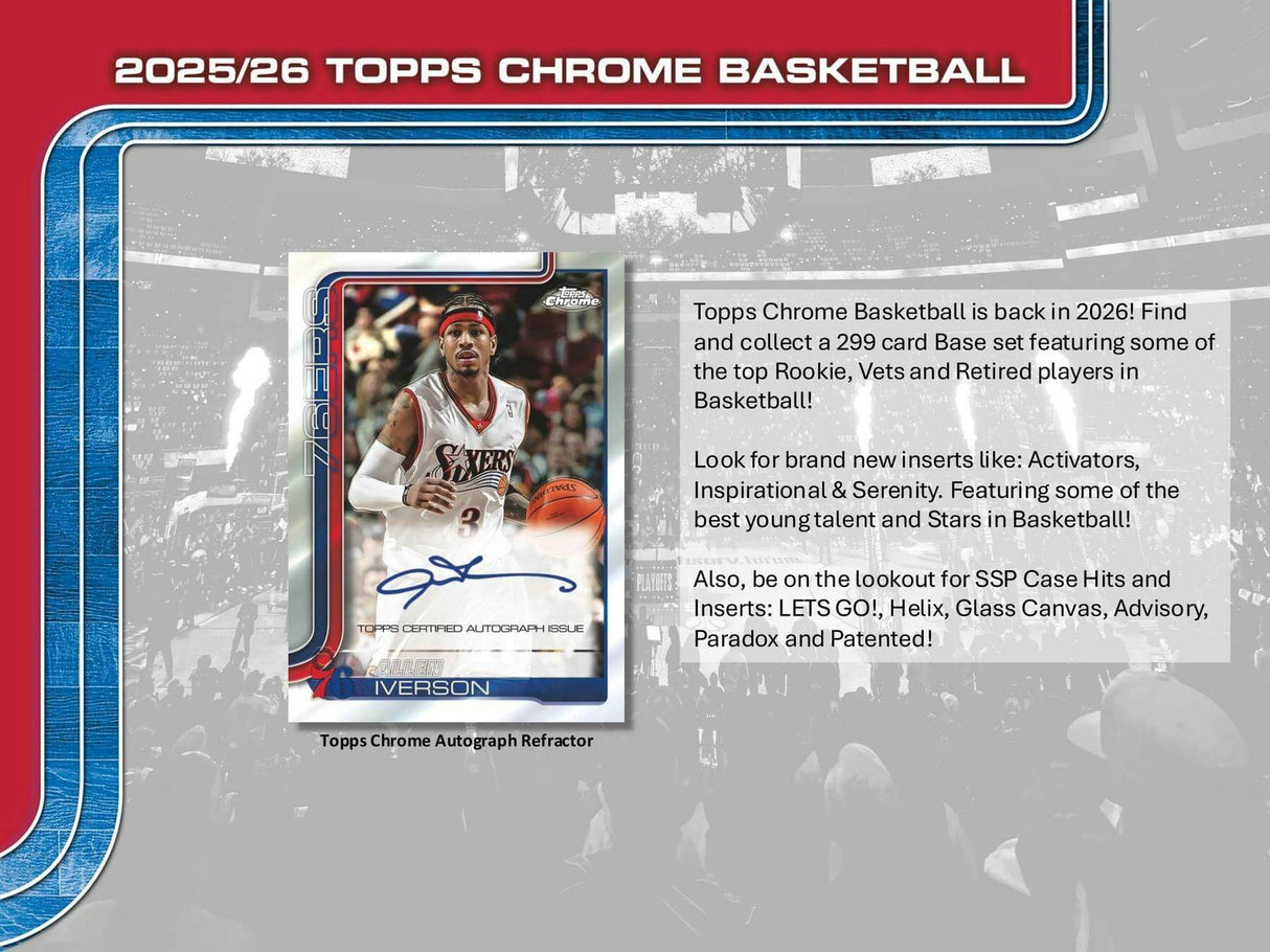 2025/26 Topps Chrome Basketball 7-Pack Blaster Box