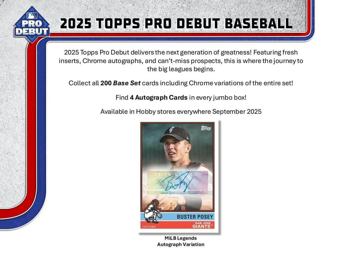 2025 Topps Pro Debut Baseball Hobby Jumbo Pack