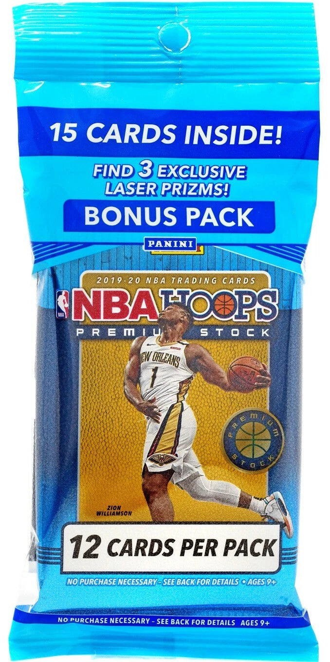 2019-20 Hoops Premium Stock Basketball Trading Card Value Cello Pack