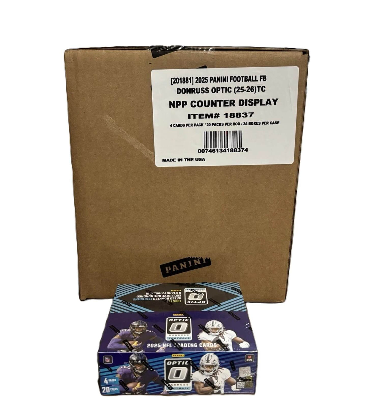 2025 Panini Donruss Optic Football 20-Pack Retail 24-Box Case
