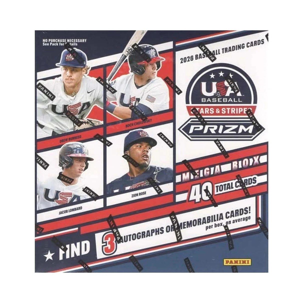 2026 Panini Prizm USA Stars & Stripes Baseball Mega Box
