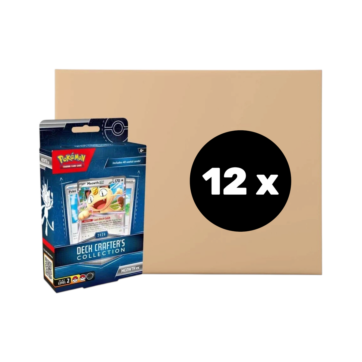 Pokemon TCG: Deck Crafter's Collection - Meowth ex - 12-Deck Case