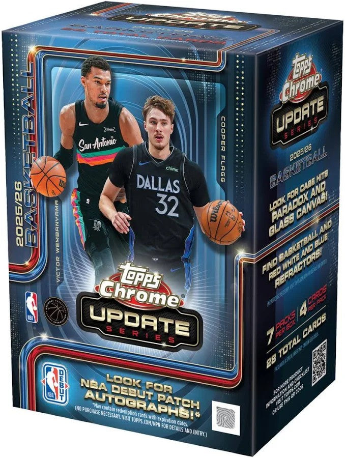 2025/26 Topps Chrome Update Series Basketball Blaster Box