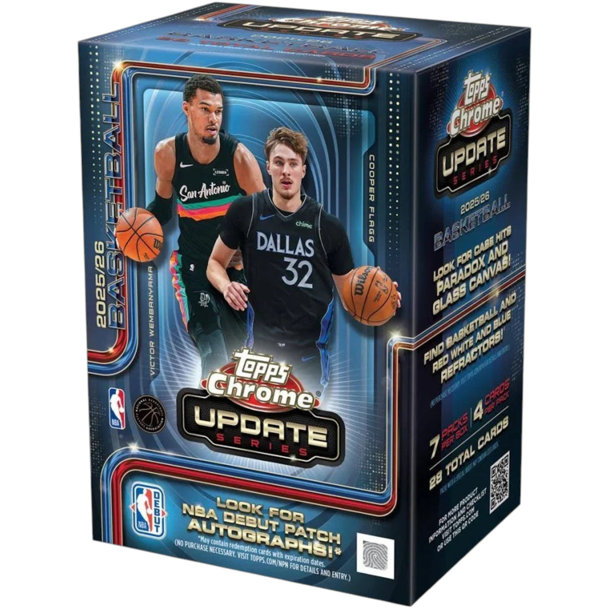 2025/26 Topps Chrome Update Series Basketball Blaster Box