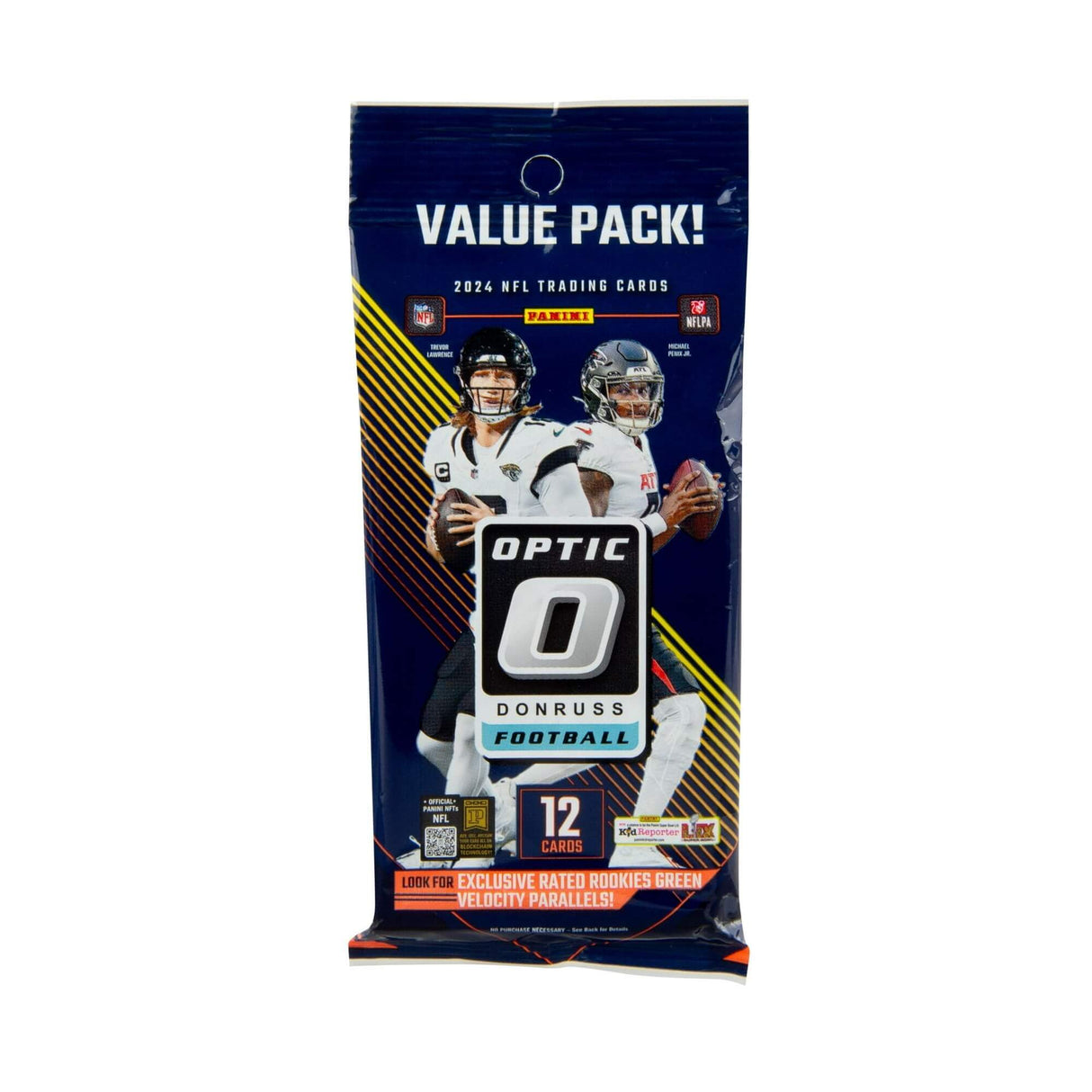 2024 Panini Donruss Optic Football Jumbo Value Cello Fat Pack (Green Velocity)