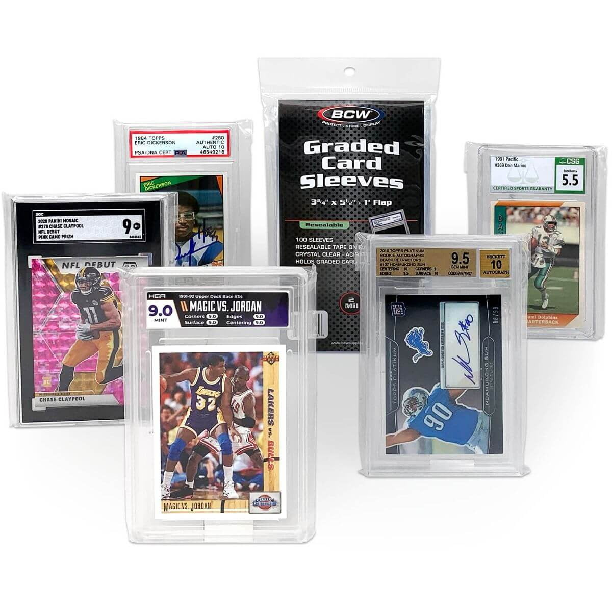 BCW Resealable Graded Card Sleeves - Trademark Sports Cards & Memorabilia