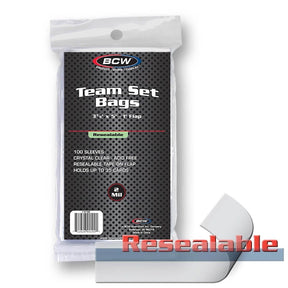 BCW Resealable Team Set Bags - Trademark Sports Cards & Memorabilia