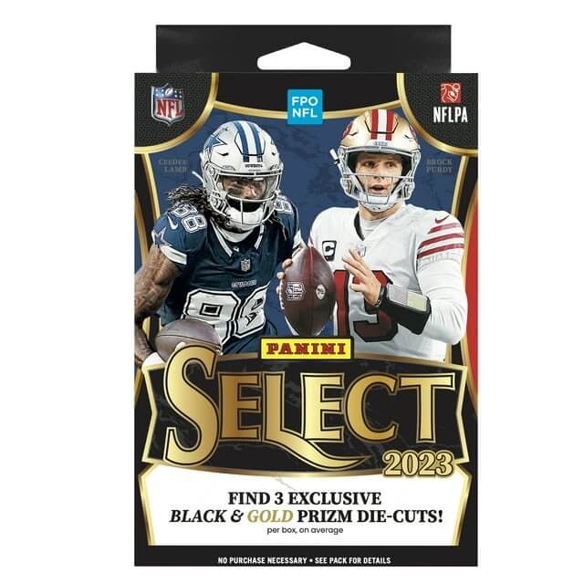2023 Panini Select Football Hanger Box (Black and Gold Prizm Die-Cuts)