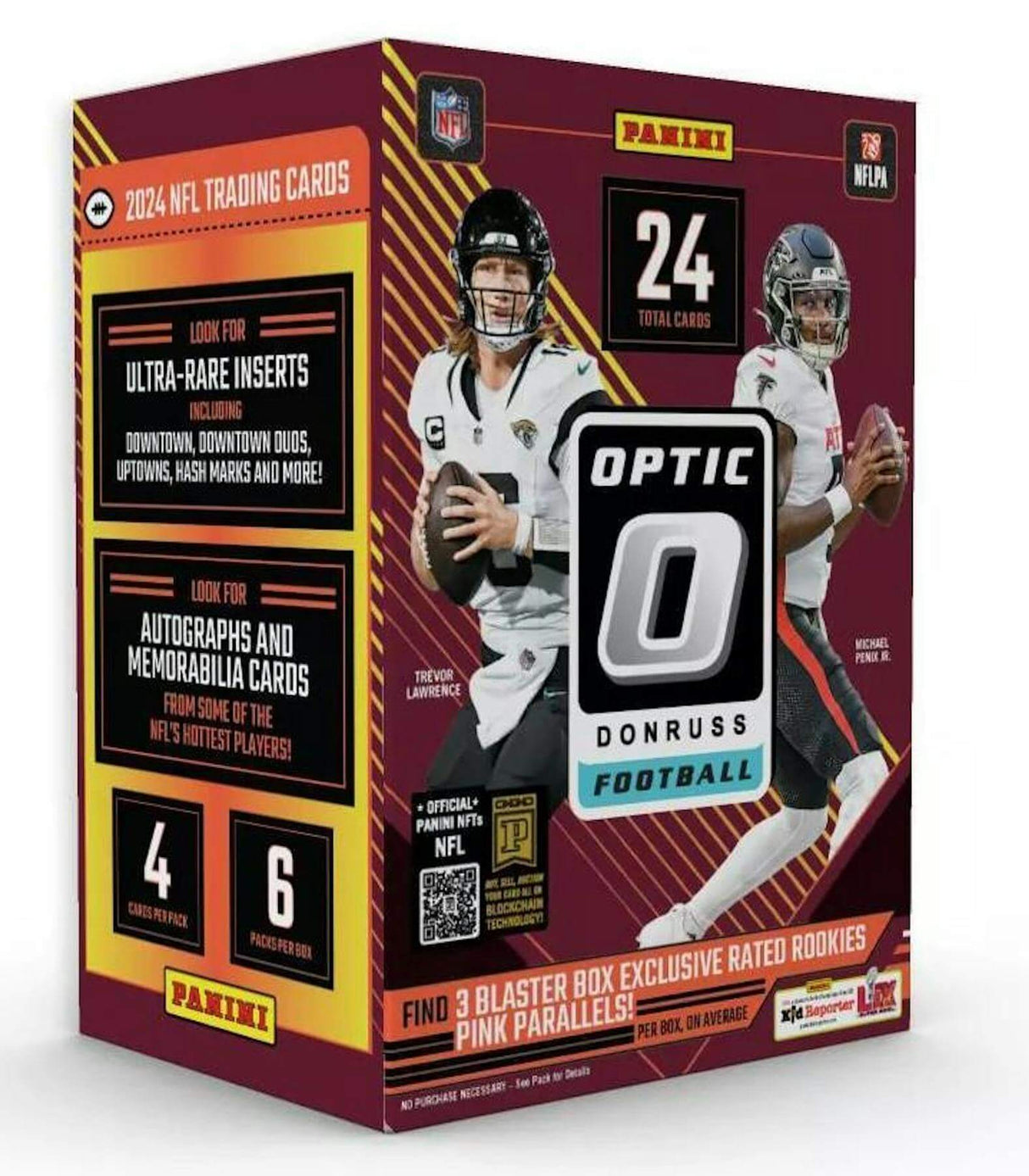 2024 Panini Donruss Optic Football 6-Pack Blaster Box (Pink Parallels)