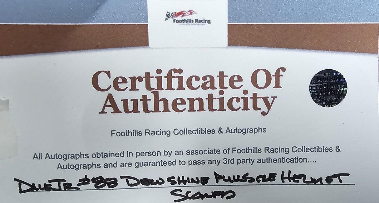 Dale Earnhardt Jr. Mountain Dew Dewshine Autographed Replica Nascar Full-Size Helmet
