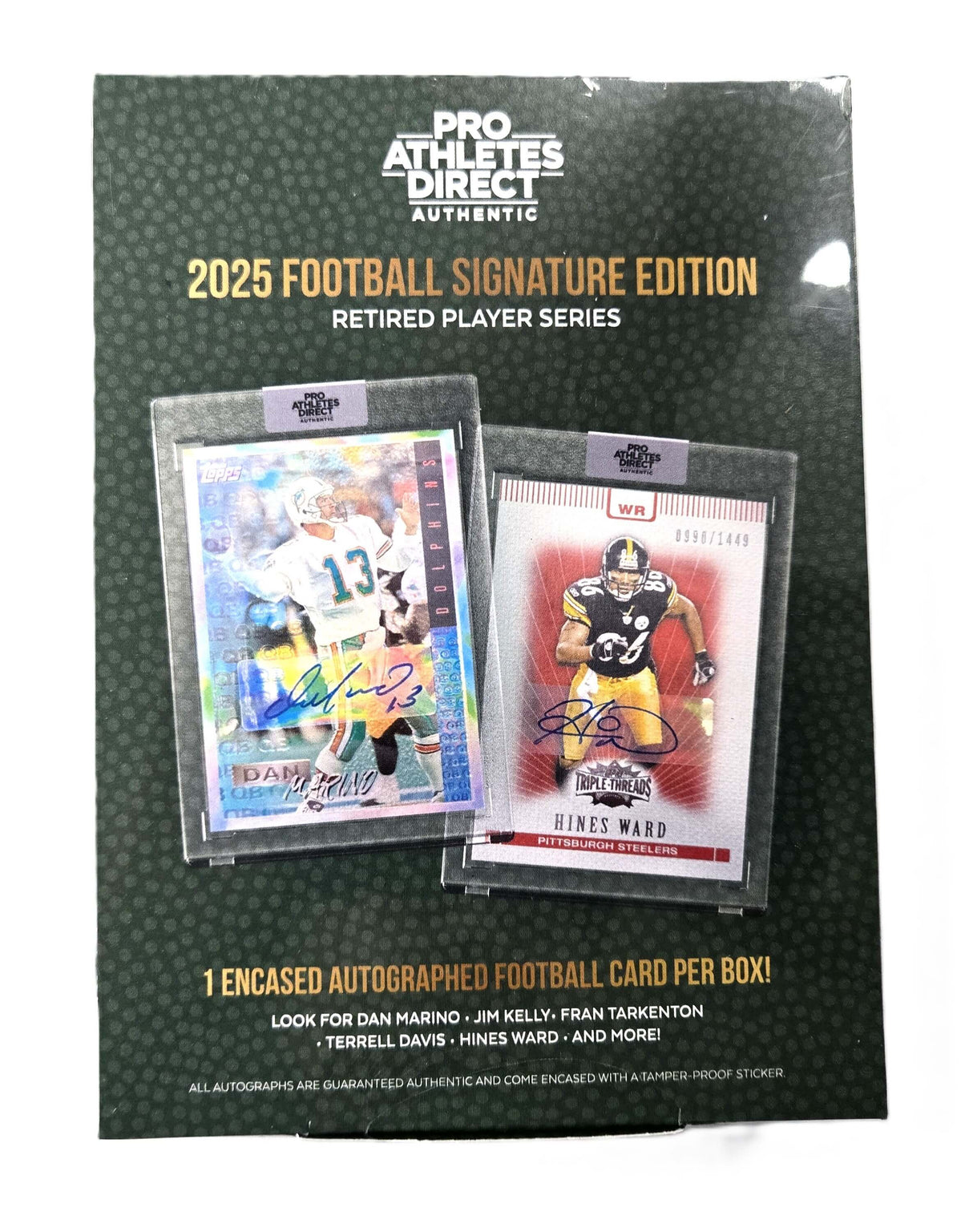 2025 Pro Athletes Direct Authentic Retired Signature Edition Football Hobby Box
