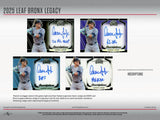 2025 Leaf Bronx Legacy Baseball Hobby Box