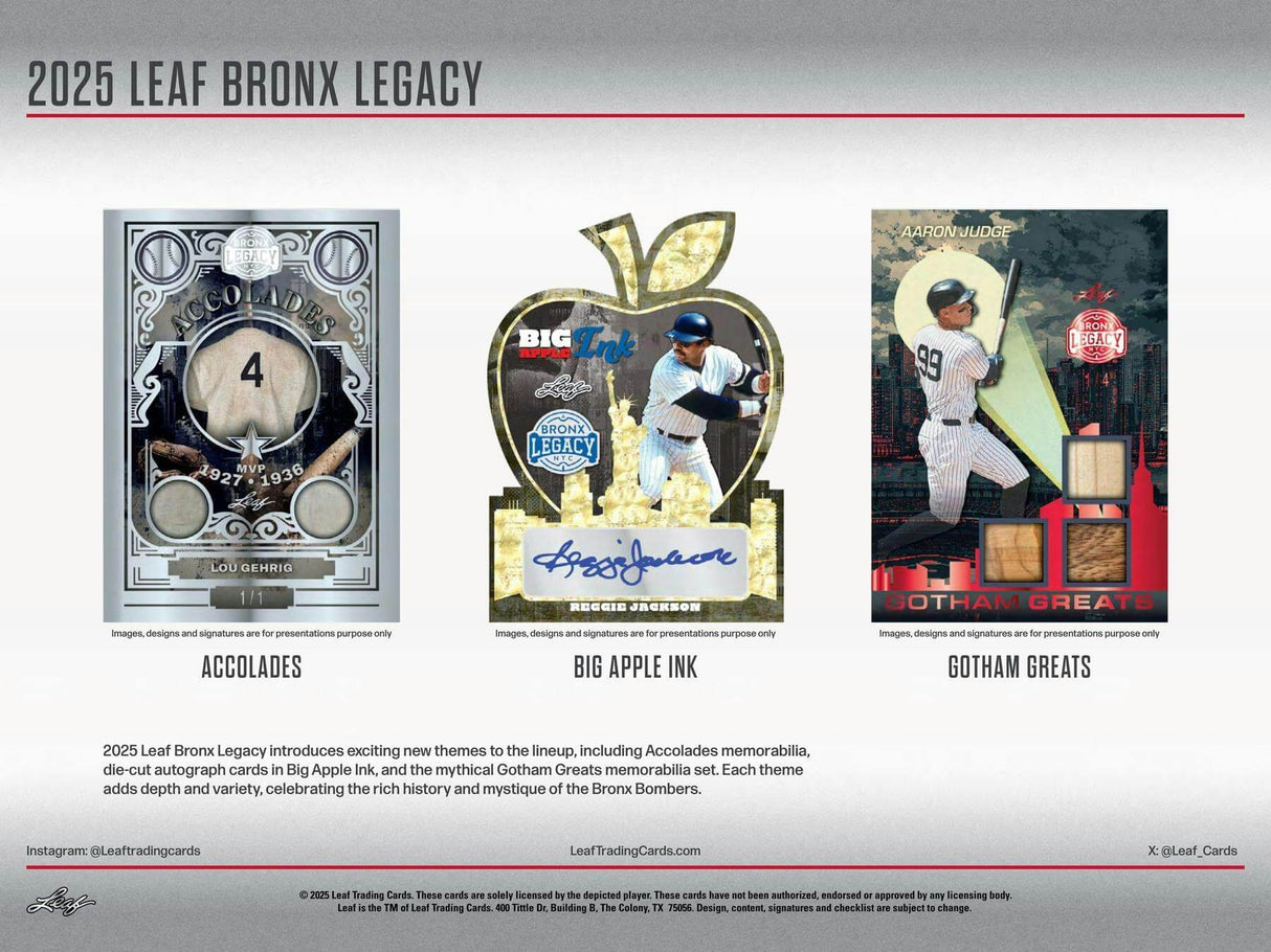 2025 Leaf Bronx Legacy Baseball Hobby Box