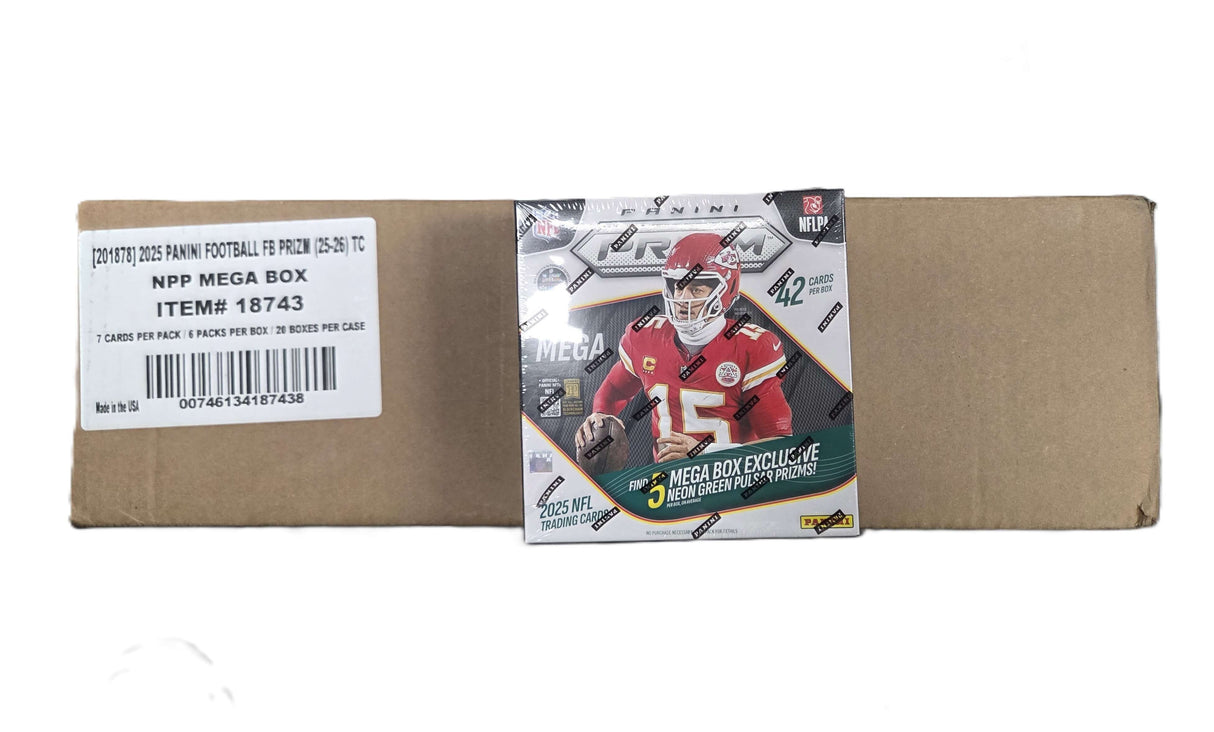 2025 Panini Prizm Football Mega 20-Box Case (Neon Green Pulsar Prizms!)