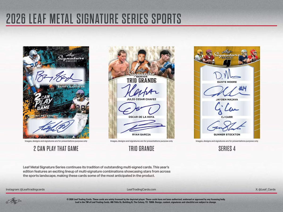 2026 Leaf Signature Series Hobby Box