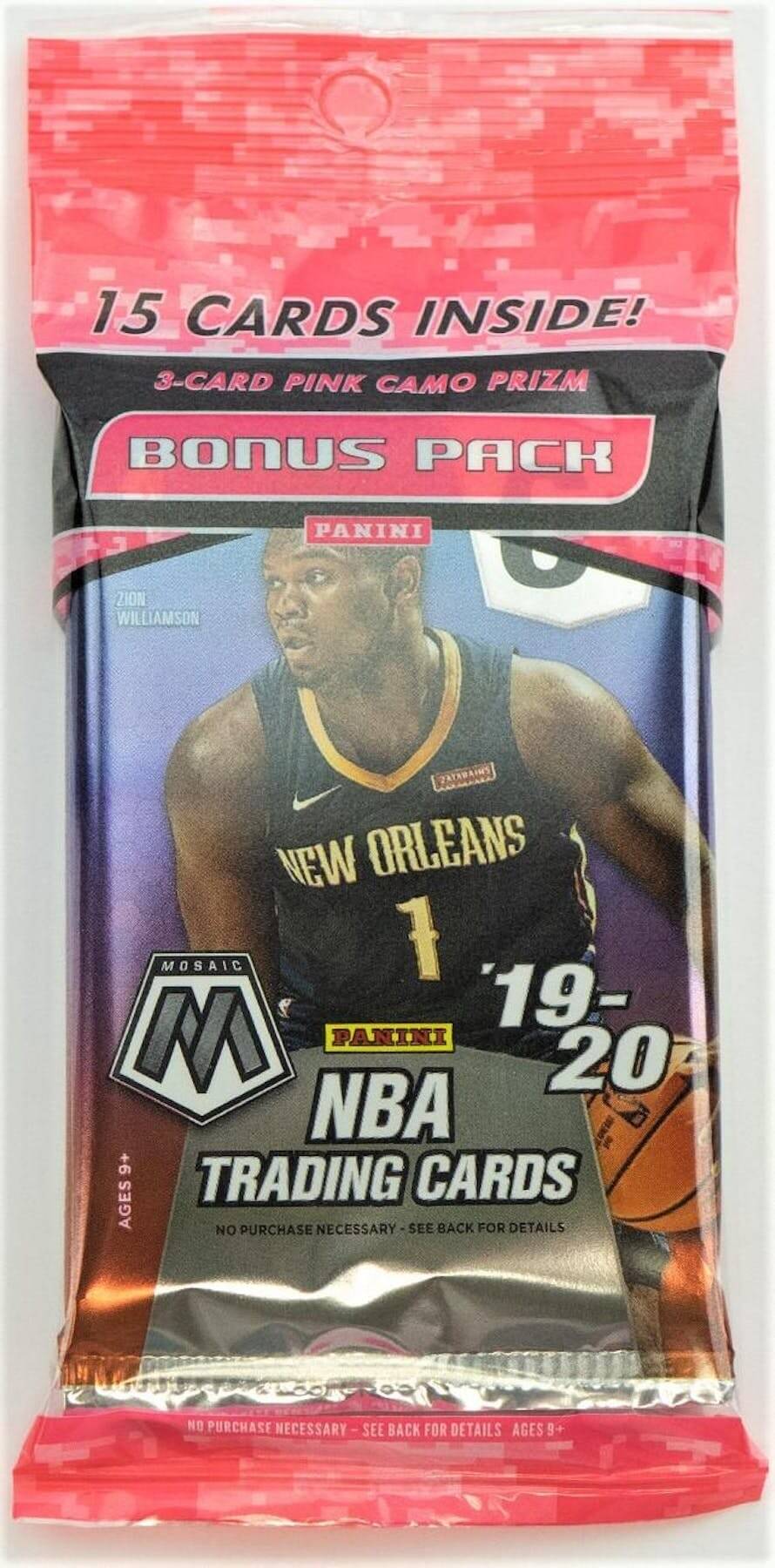 2019/20 Panini Mosaic Basketball Cello Pack (Pink Camo Prizms)