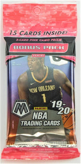 2019/20 Panini Mosaic Basketball Cello Pack (Pink Camo Prizms)