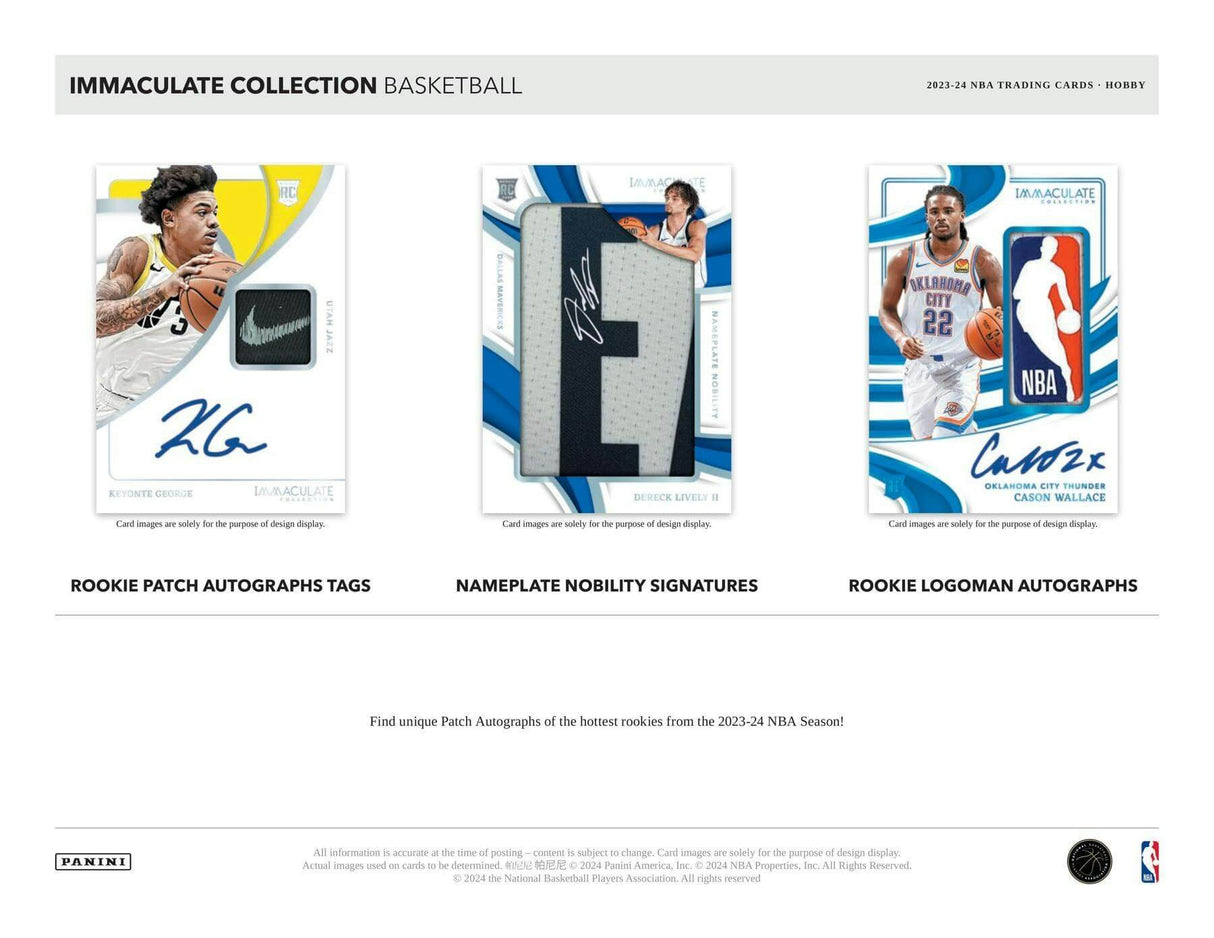 2023/24 Panini Immaculate Basketball Hobby Box
