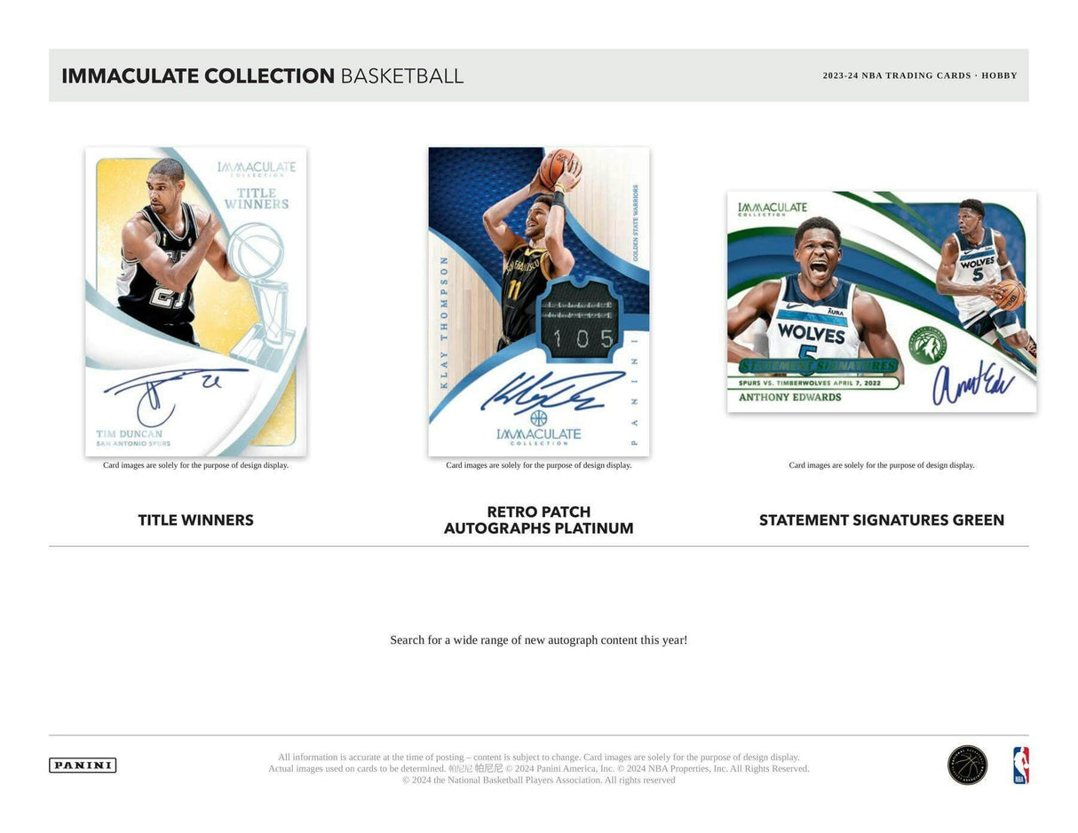 2023/24 Panini Immaculate Basketball Hobby Box