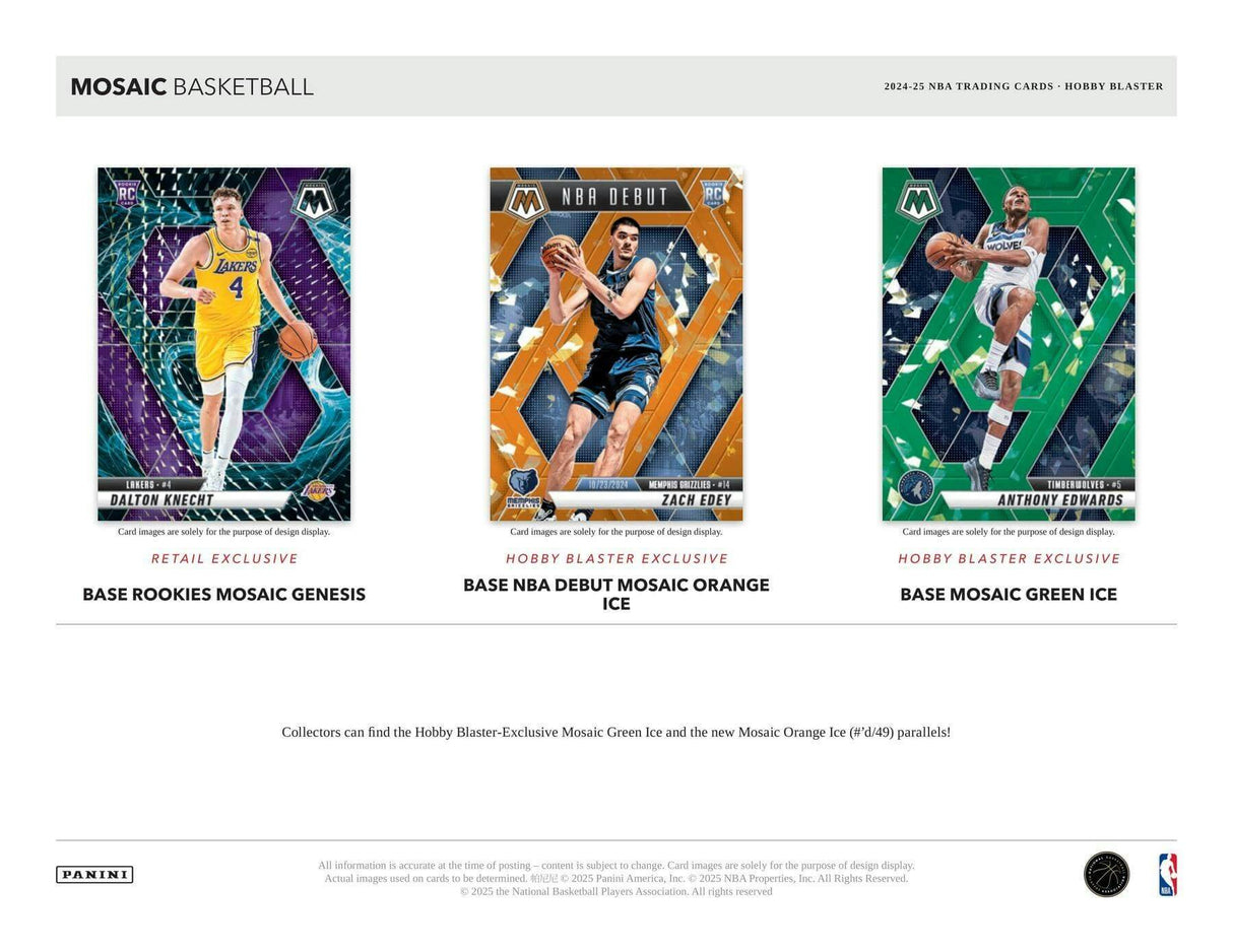 2024/25 Panini Mosaic Basketball 6-Pack Hobby Blaster 20-Box Case