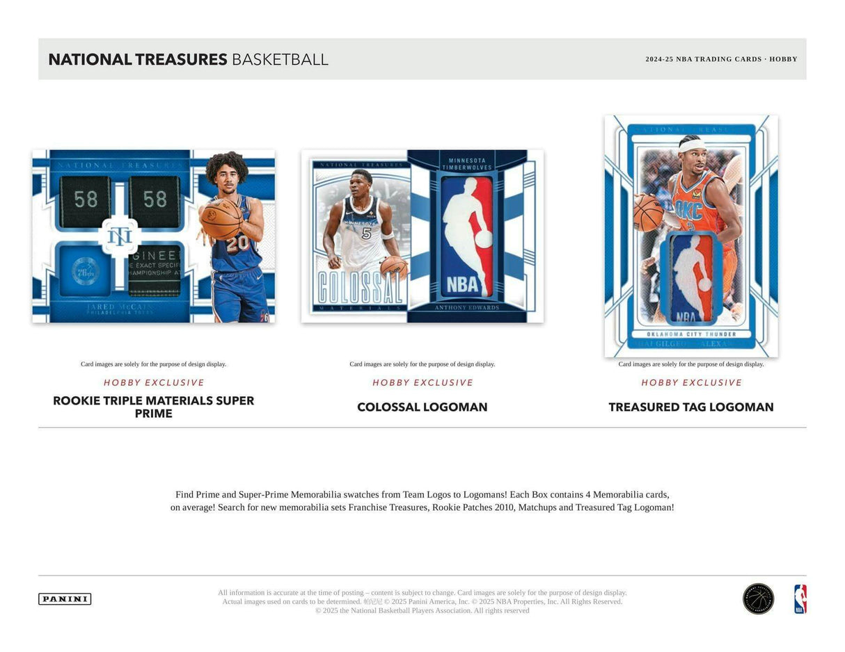 2024/25 Panini National Treasures Basketball Hobby Box