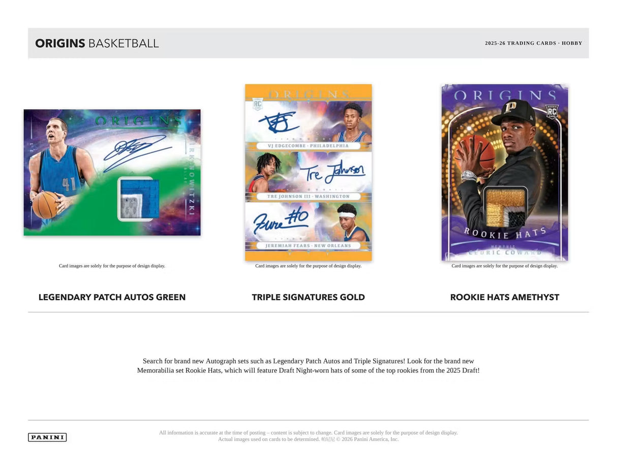 2025/26 Panini Origins Basketball Hobby Box
