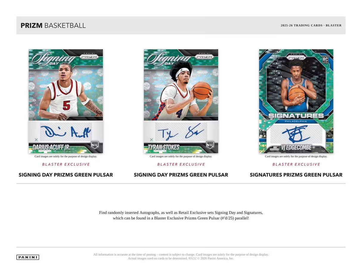 2025/26 Panini Prizm Basketball Blaster Box