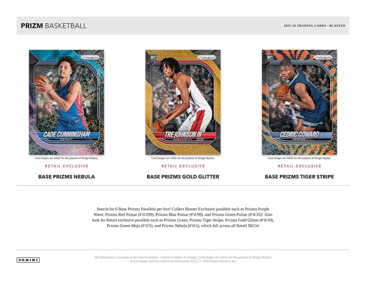 2025/26 Panini Prizm Basketball Blaster Box