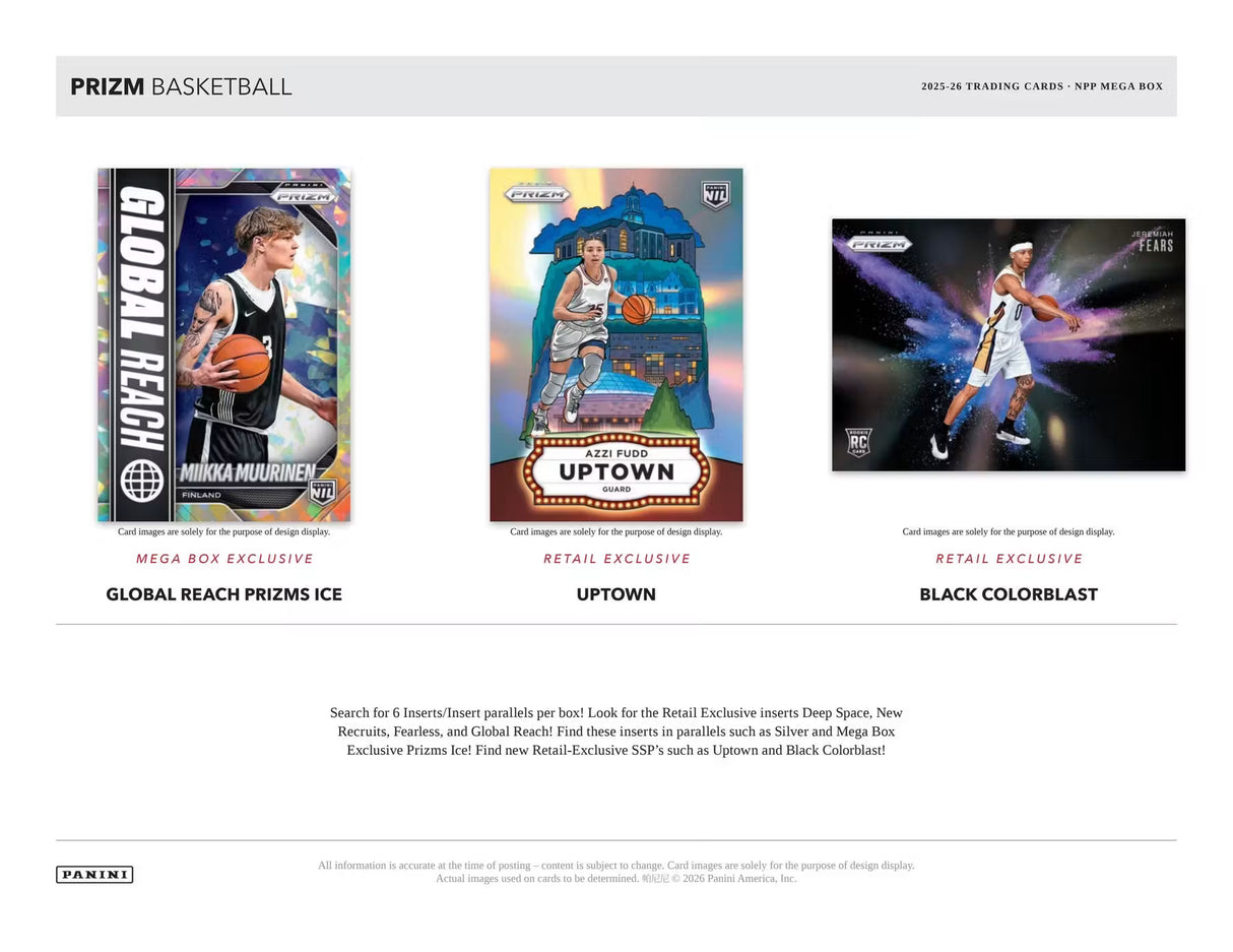 2025/26 Panini Prizm Basketball Mega 20-Box Case (Red Ice Prizms!)