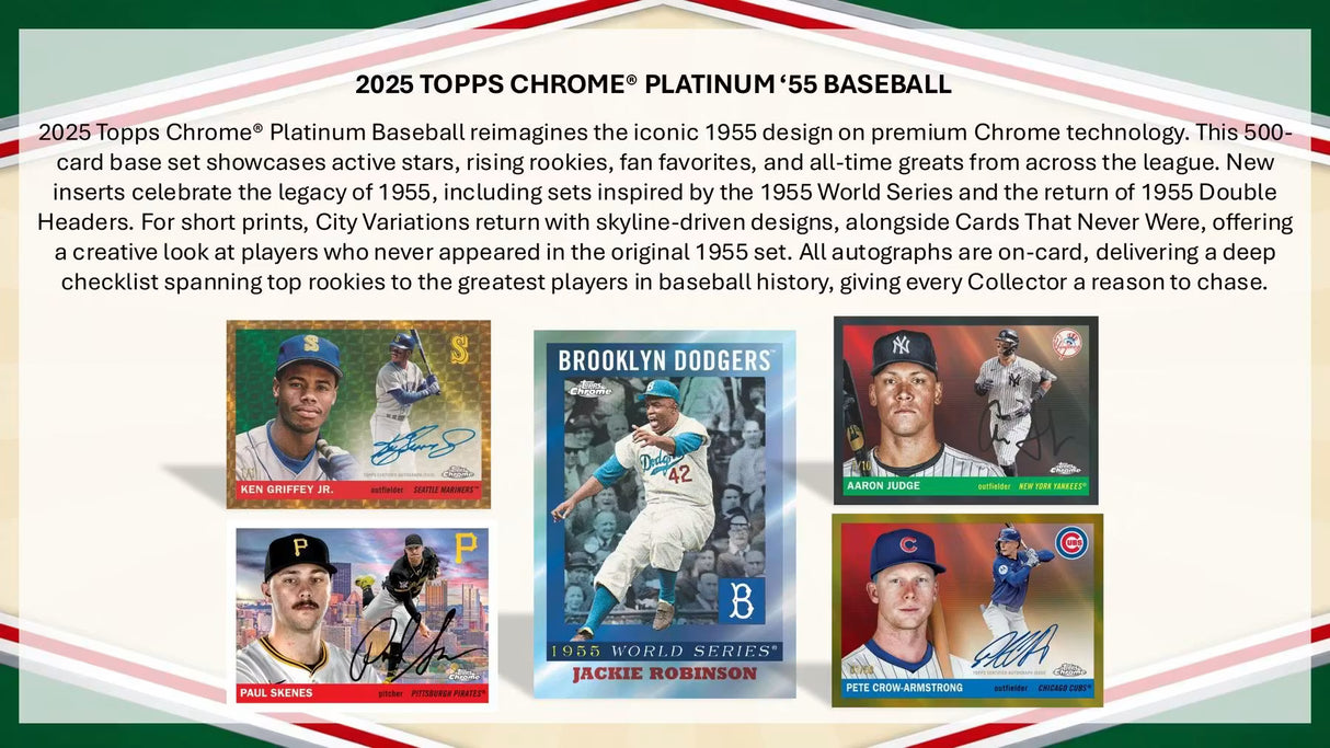 2025 Topps Chrome Platinum '55 Baseball Hobby Box