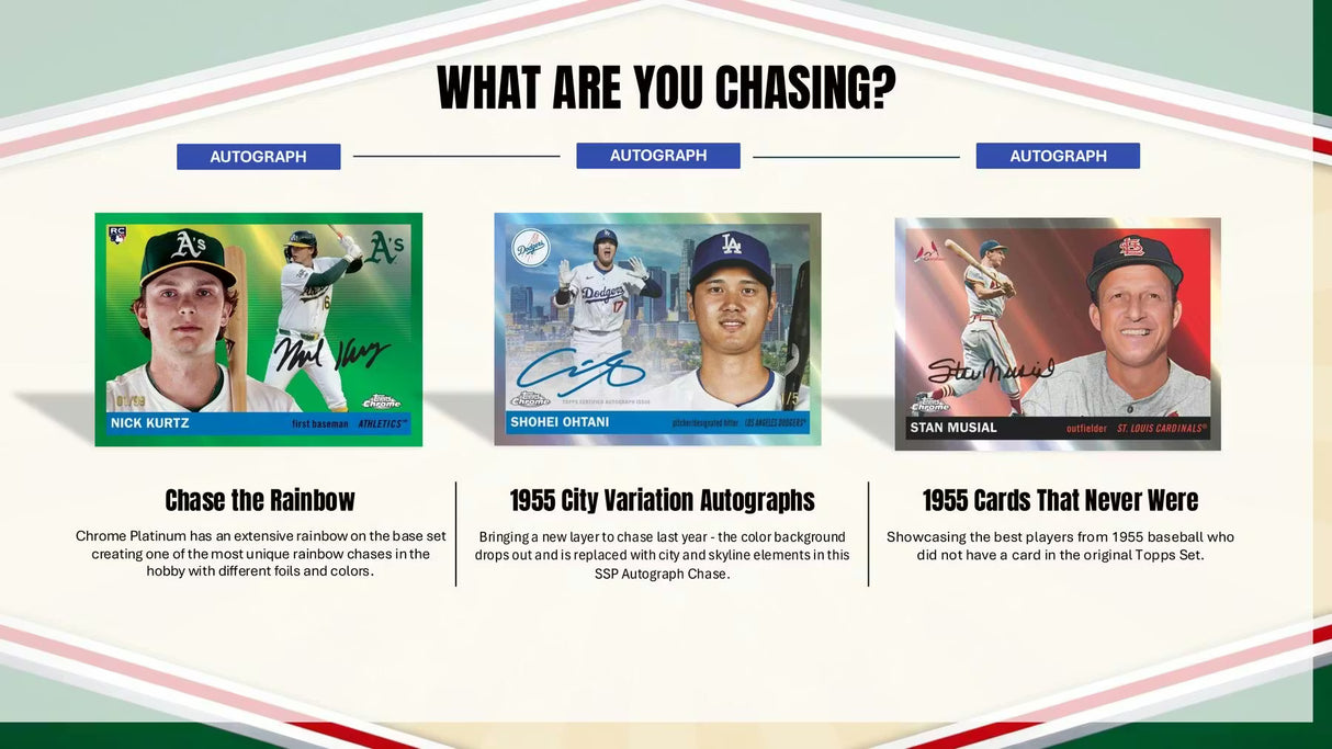 2025 Topps Chrome Platinum '55 Baseball Hobby Box