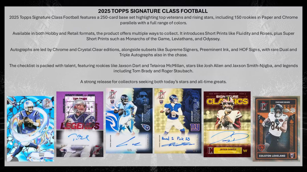 2025 Topps Signature Class Football Mega Box