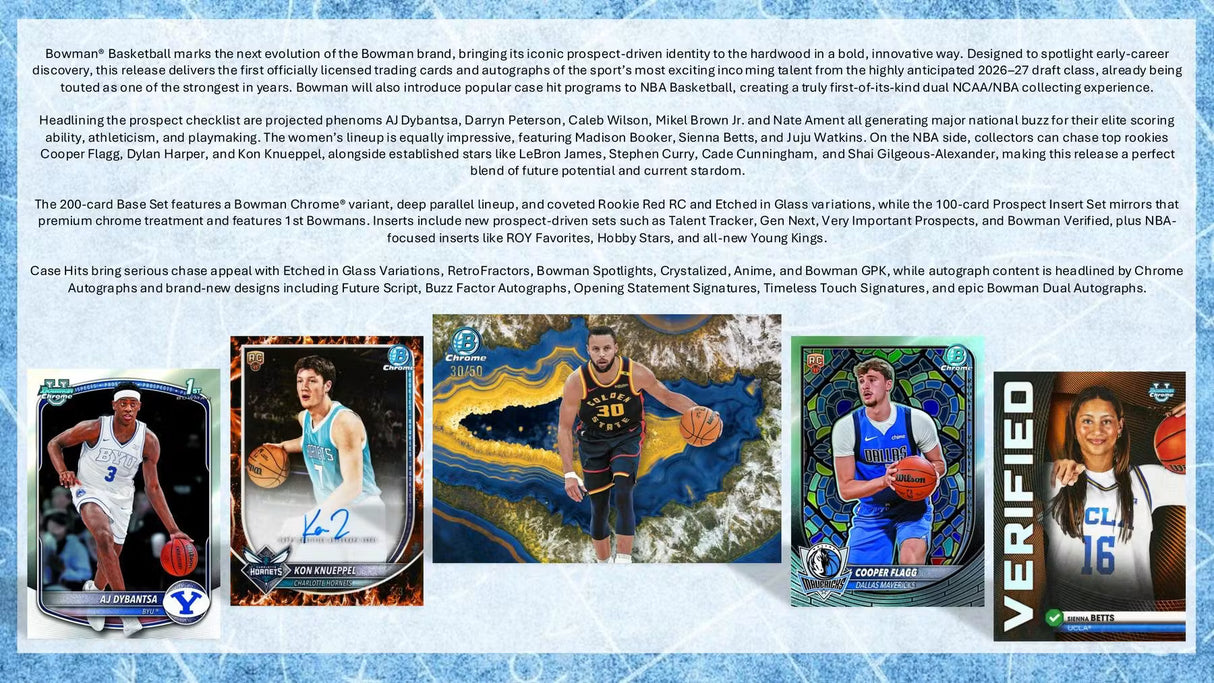 2025/26 Bowman Basketball Hobby Jumbo Box
