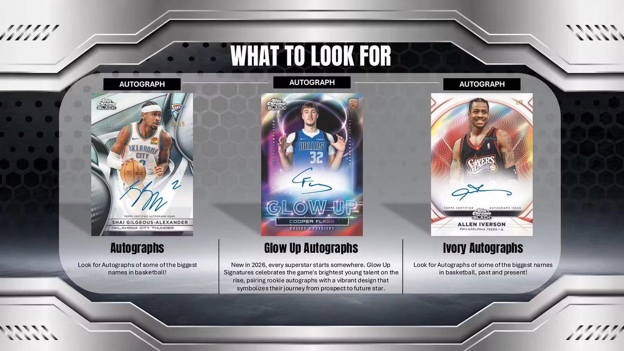 2025/26 Topps Chrome Black Basketball Hobby Box