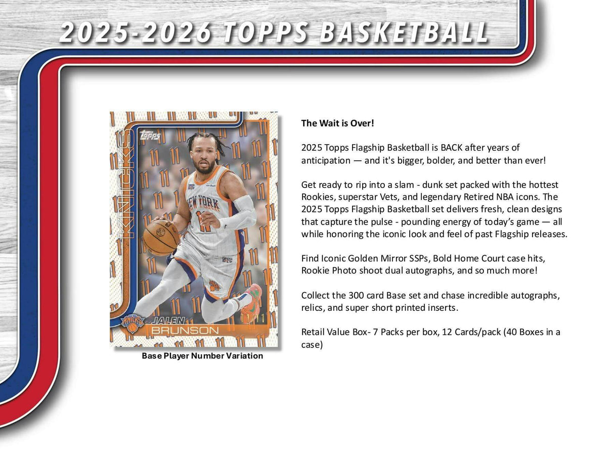2025/26 Topps Basketball 7-Pack Blaster Box