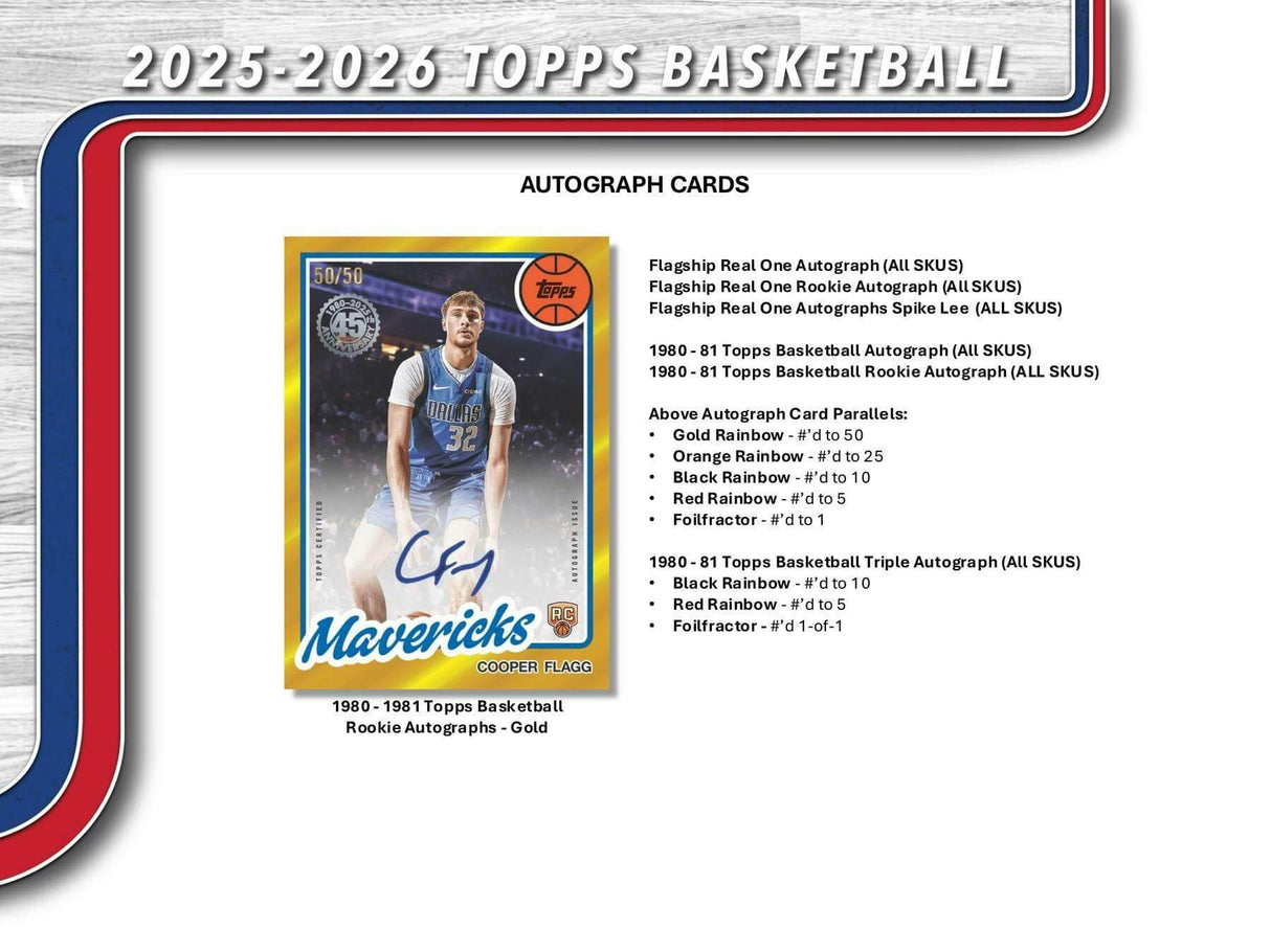 2025/26 Topps Basketball 7-Pack Blaster Box