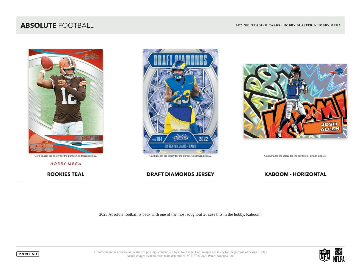2025 Panini Absolute Football Hobby Mega 20-Box Case