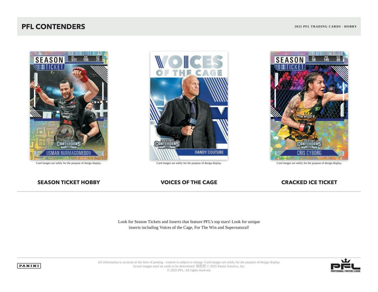 2025 Panini Contenders Professional Fighters League PFL Hobby Box