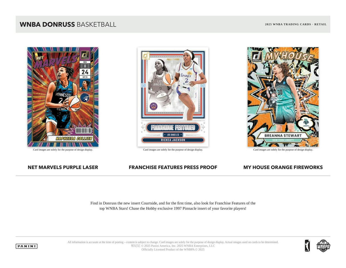 2025 Panini Donruss WNBA Basketball Mega Box