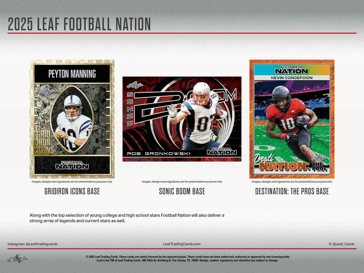 2025 Leaf Football Nation Hobby Jumbo Box