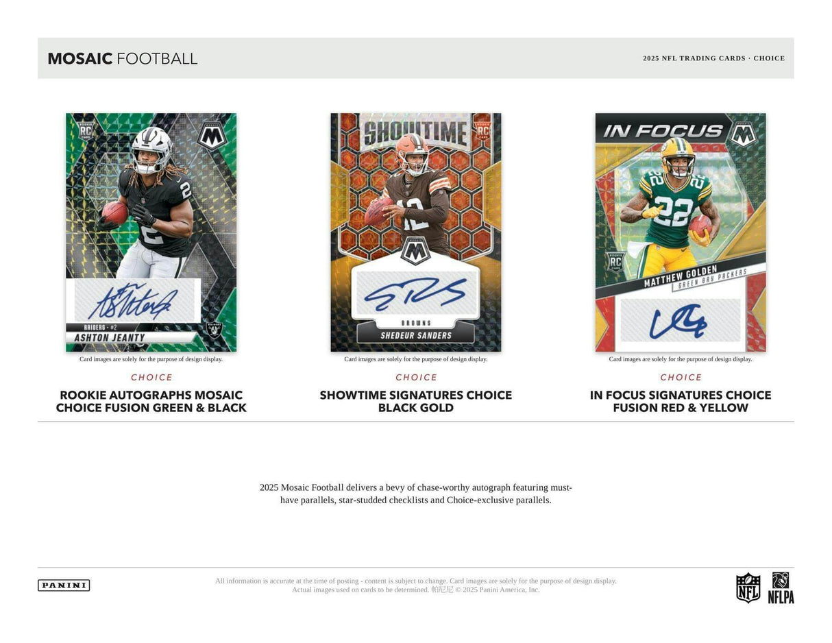 2025 Panini Mosaic Football Choice Box