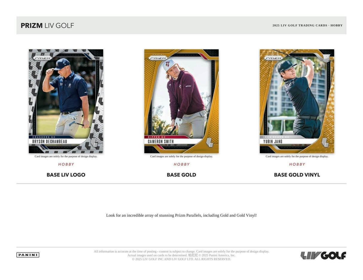 2025 Panini Prizm LIV Golf Hobby Pack