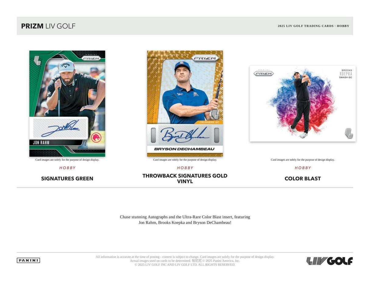 2025 Panini Prizm LIV Golf Hobby Pack