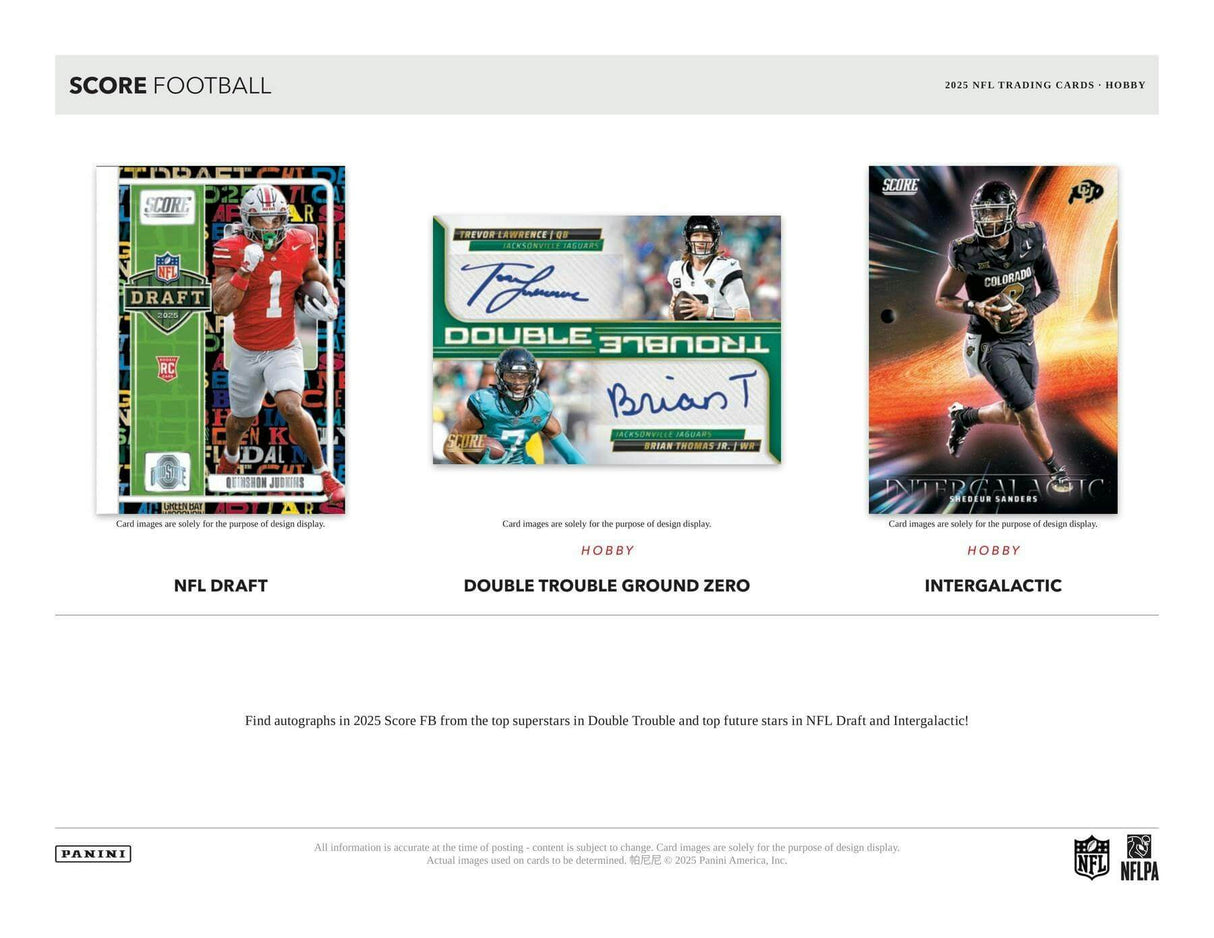 2025 Panini Score Football Hobby Pack