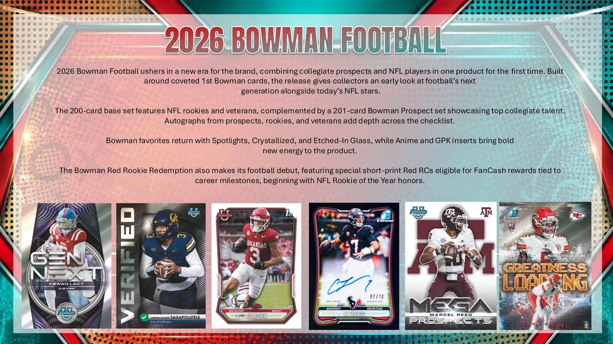 2026 Bowman Football Blaster Box