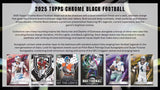 2025 Topps Chrome Black Football Hobby 12-Box Case