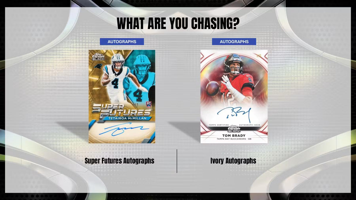 2025 Topps Chrome Black Football Hobby 12-Box Case