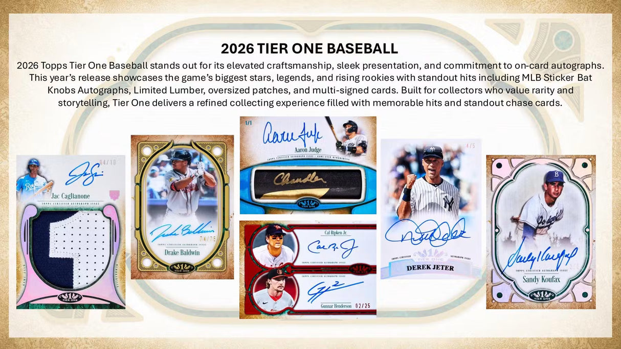 2026 Topps Tier One Baseball Hobby Box